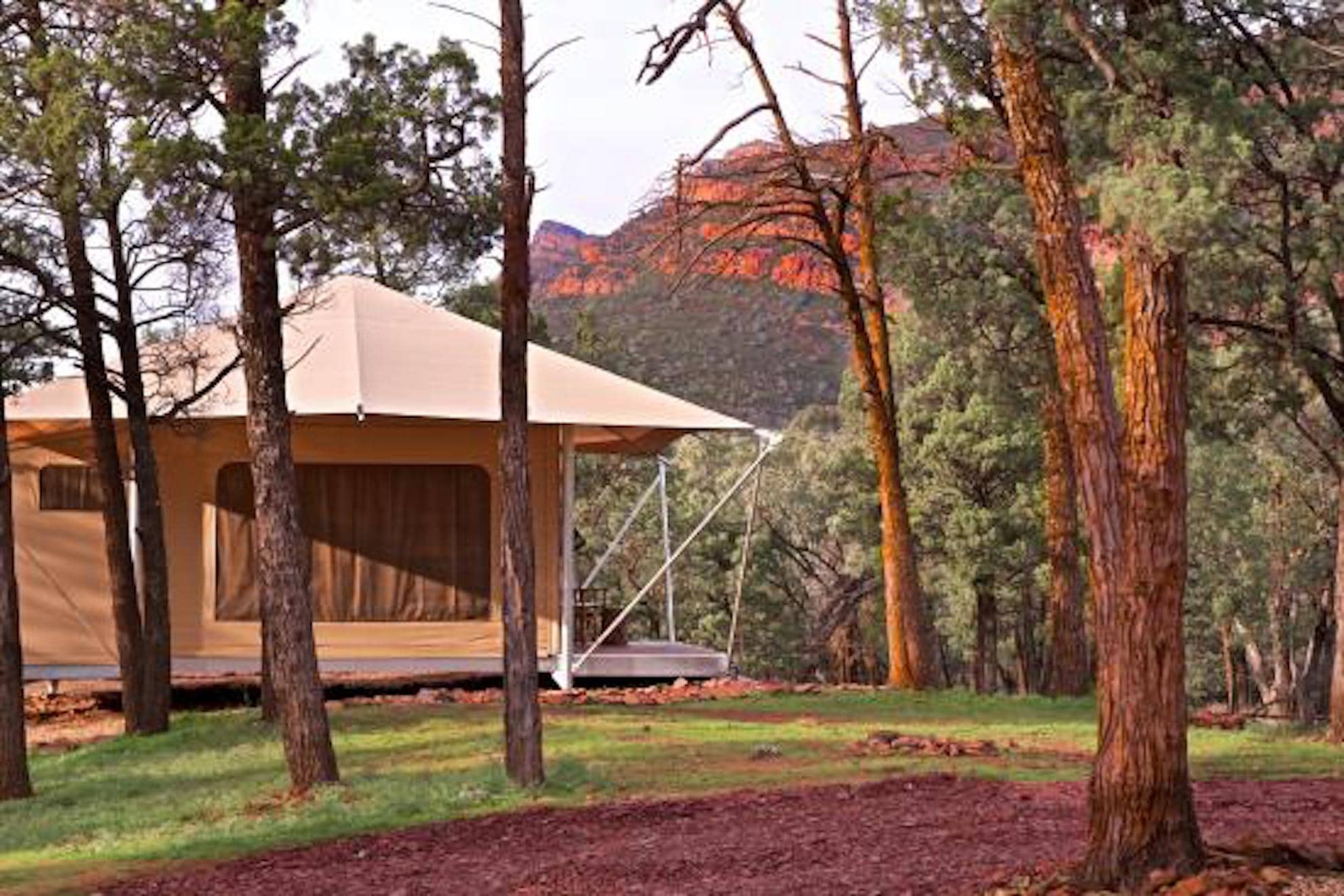 Safari Tent project by mdesign, a building design practice that operates on the Sunshine Coast.